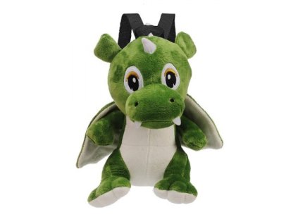 Plyšový batoh Dráčik 30 cm zelený