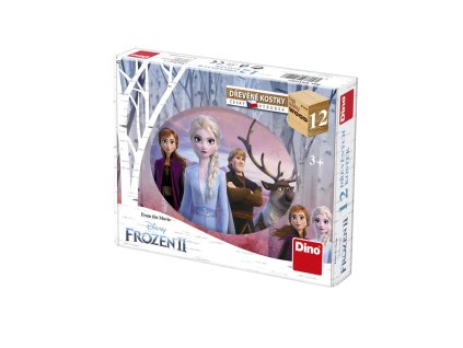 Dino Drevené kocky Frozen II. - 12 kociek