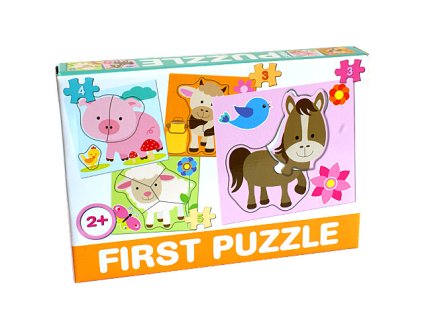 D-Toys puzzle Domáce zvieratká 4v1 sada