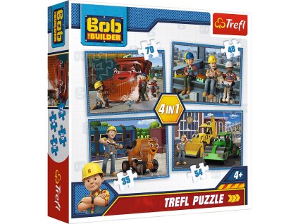 Trefl puzzle Bob Staviteľ 4v1 sada