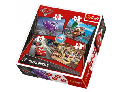 Trefl puzzle Autá 2 4v1 sada