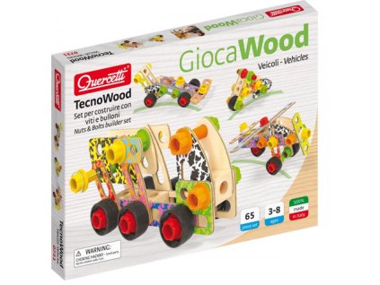 Quercetti TecnoWood Maxi drevený set 65 dielov