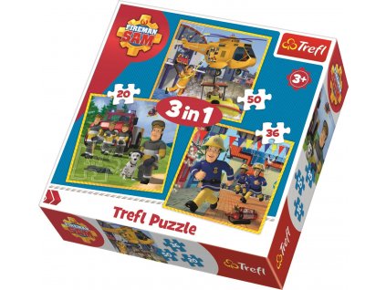 Trefl puzzle Požiarnik Sam sada 3v1