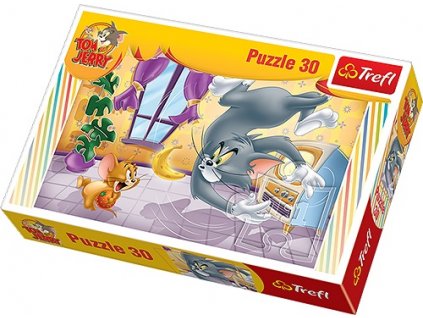 Trefl puzzle Tom a Jerry: Ovocná vojna 30 dielikov