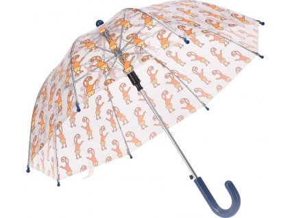 Detský transparentný dáždnik Opice 58 cm
