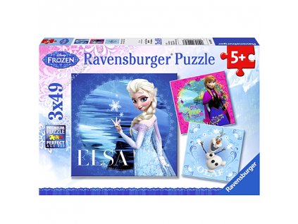 Ravensburger puzzle Ľadové kráľovstvo 3 x 49 dielikov