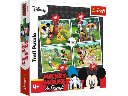 Trefl puzzle Mickeyho zábava v parku sada 4v1