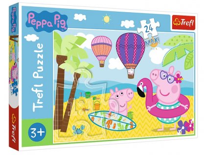 Trefl Maxi puzzle Peppa na pláži 24 dielikov