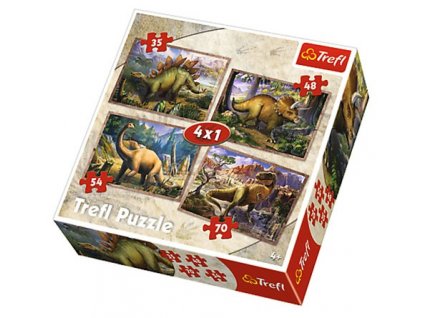 Trefl puzzle Dinosaury sada 4v1