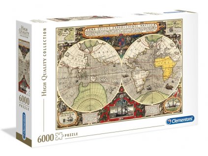 Clementoni puzzle Historická mapa sveta 6000 dielikov