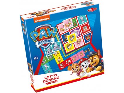 Tactic 3v1 Paw Patrol - Pexeso + Domino + Loto
