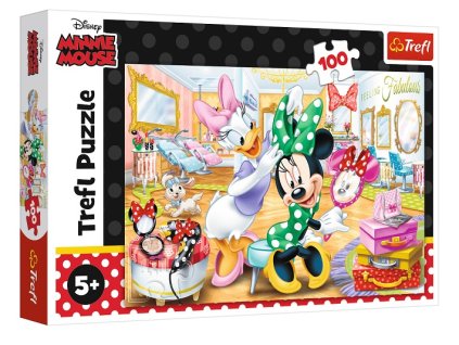 Trefl puzzle Minnie v salóne krásy 100 dielikov