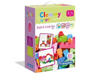 Clementoni Clemmy Plus 80 kociek s ružovým autíčkom