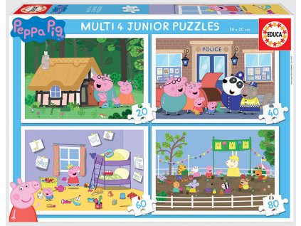 Educa puzzle Peppa Pig sada 4v1 (20+40+60+80 dielikov)