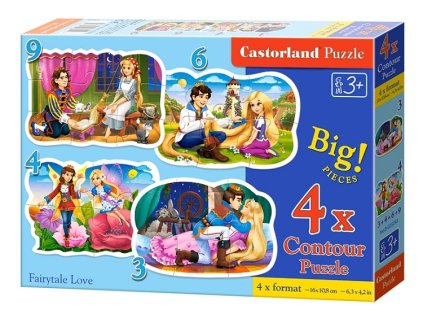 Castorland puzzle Rozprávková láska 3+4+6+9 dielikov