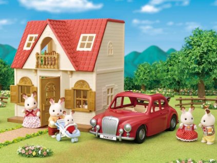 Sylvanian Families 5448 - Rodinné cestovné auto červené