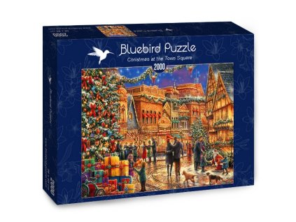 Bluebird puzzle Vianoce na námestí 2000 dielikov