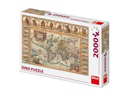 Dino puzzle Historická mapa 2000 dielikov