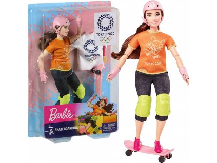 Mattel Barbie OH Tokio 2020 Skateboardistka