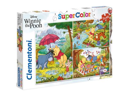Clementoni puzzle Macko Pú sada 3 x 48 dielikov