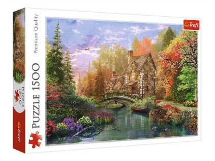 Trefl puzzle Chata pri jazere 1500 dielikov