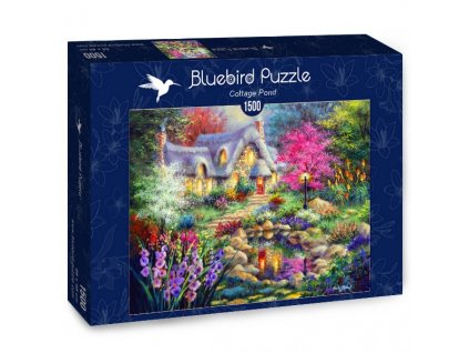 Bluebird puzzle Domček pri jazierku 1500 dielikov