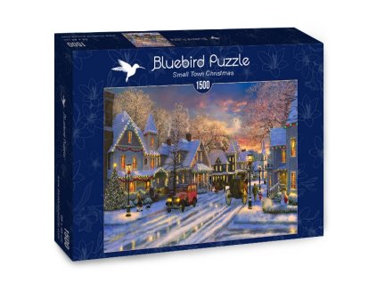 Bluebird puzzle Vianoce v malom meste 1500 dielikov