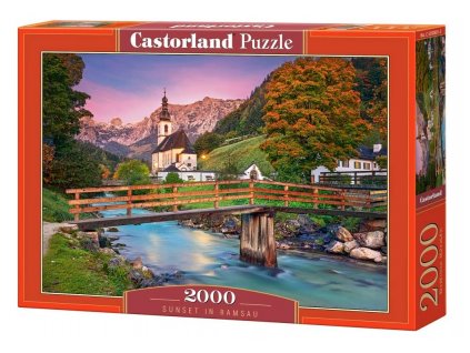 Castorland puzzle Západ slnka v Ramsau 2000 dielikov