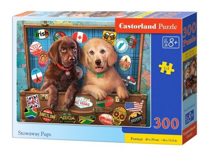 Castorland puzzle Šteniatka na cestách 300 dielikov