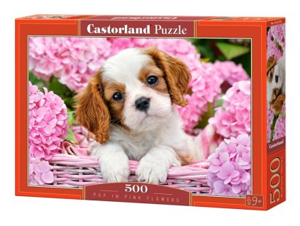 Castorland puzzle Šteniatko v kvetinách 500 dielikov