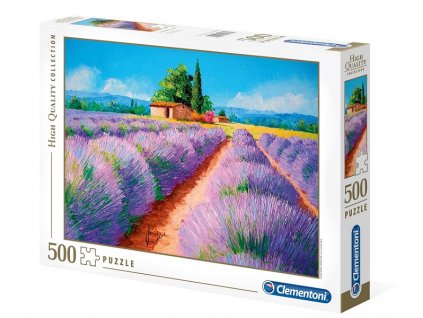 Clementoni puzzle Levanduľové pole 500 dielikov