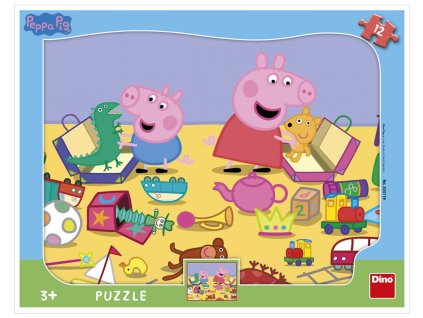 Dino puzzle Peppa Pig 12 dielikov