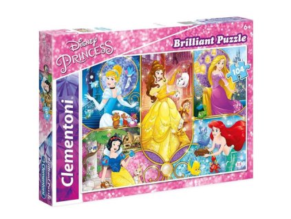Clementoni brilliant puzzle Disney Princezné New 104 dielikov