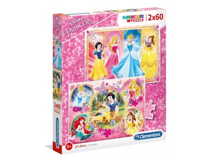 Clementoni puzzle Disney Princess 2x60 dielikov