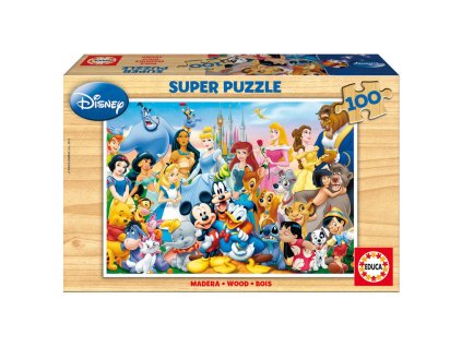 Educa drevené puzzle - Svet Disneyho 100 dielikov