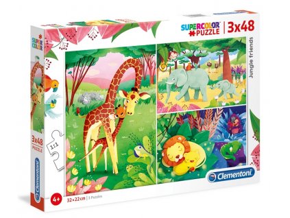 Clementoni puzzle Jungle Friends 3 x 48 dielikov