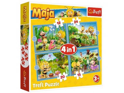 Trefl puzzle Včielka Maja sada 4v1 (12, 15, 20, 24 dielikov)