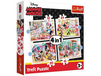 Trefl puzzle Minnie Mouse sada 4v1 (12, 15, 20, 24 dielikov)