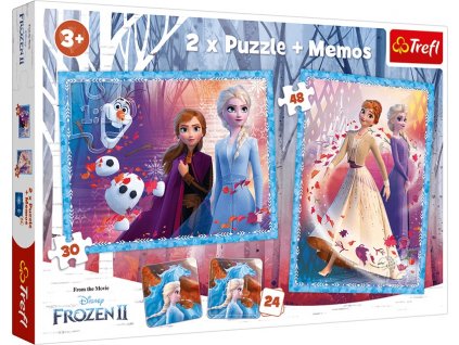 Trefl puzzle Frozen 2 - Tajomná krajina 2x puzzle + pexeso
