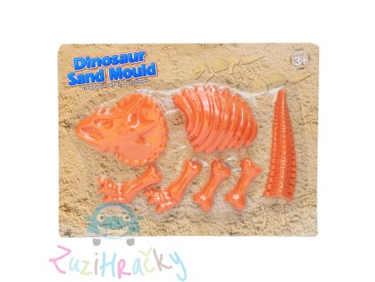Jono Toys Formičky na piesok Dinosaurus 7 ks - oranžový