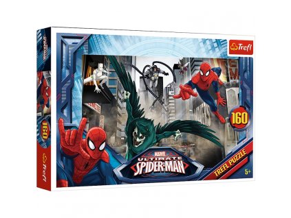Trefl puzzle Spiderman - Prenasledovanie zločinca 160 dielikov