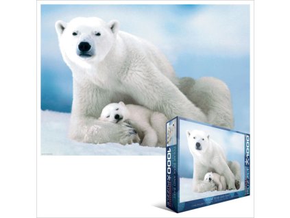 puzzle medvedica s mladatkom 1000 dielikov