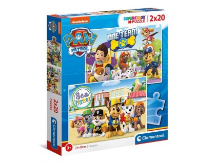 clementoni puzzle paw patrol 2x20 d new