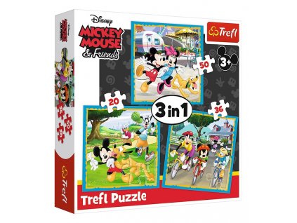 Trefl puzzle Mickey a kamaráti sada 3v1 - balenie
