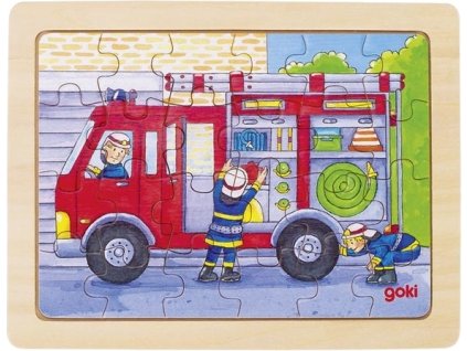 goki drevene puzzle hasici 24 d