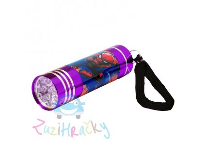 Kids Licensing Detská LED baterka Spiderman - Fialová