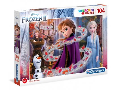 Clementoni Glitter puzzle Frozen II 104 dielikov