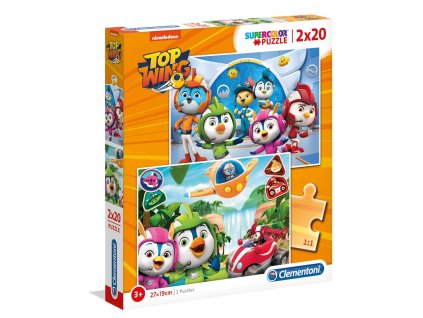 clementoni puzzle top wing supercolor puzzle 2x20 d