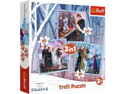 Trefl puzzle Ľadové kráľovstvo 2 - 3v1 sada