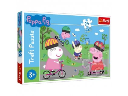 Trefl Maxi puzzle Peppa na bicykli 24 dielikov